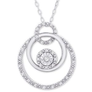 NWT Diamond & Sterling Silver Necklace